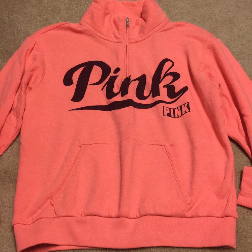 PINK half zip sweatshirt